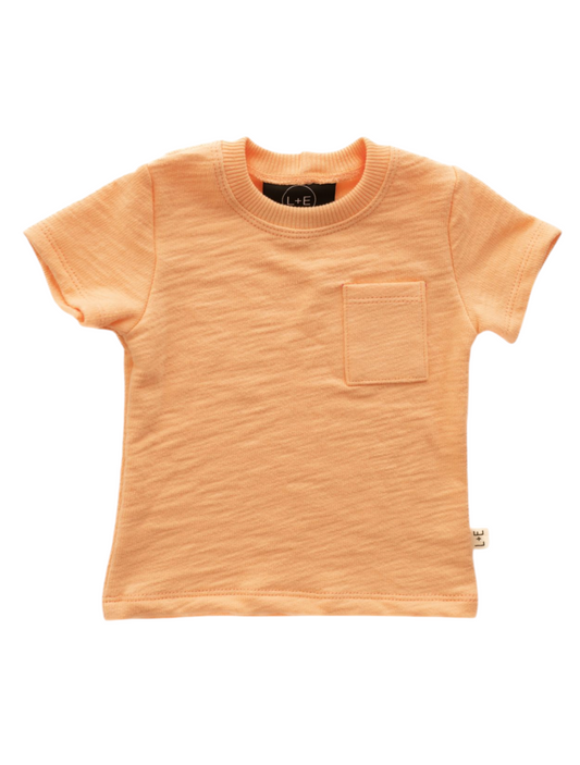Pocket Tee - Peach Sunset